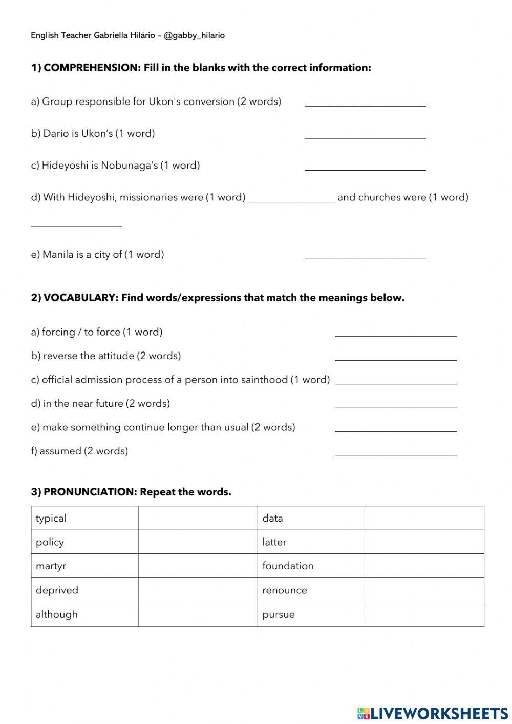 Learning English Through Japan – Justo Takayama Ukon