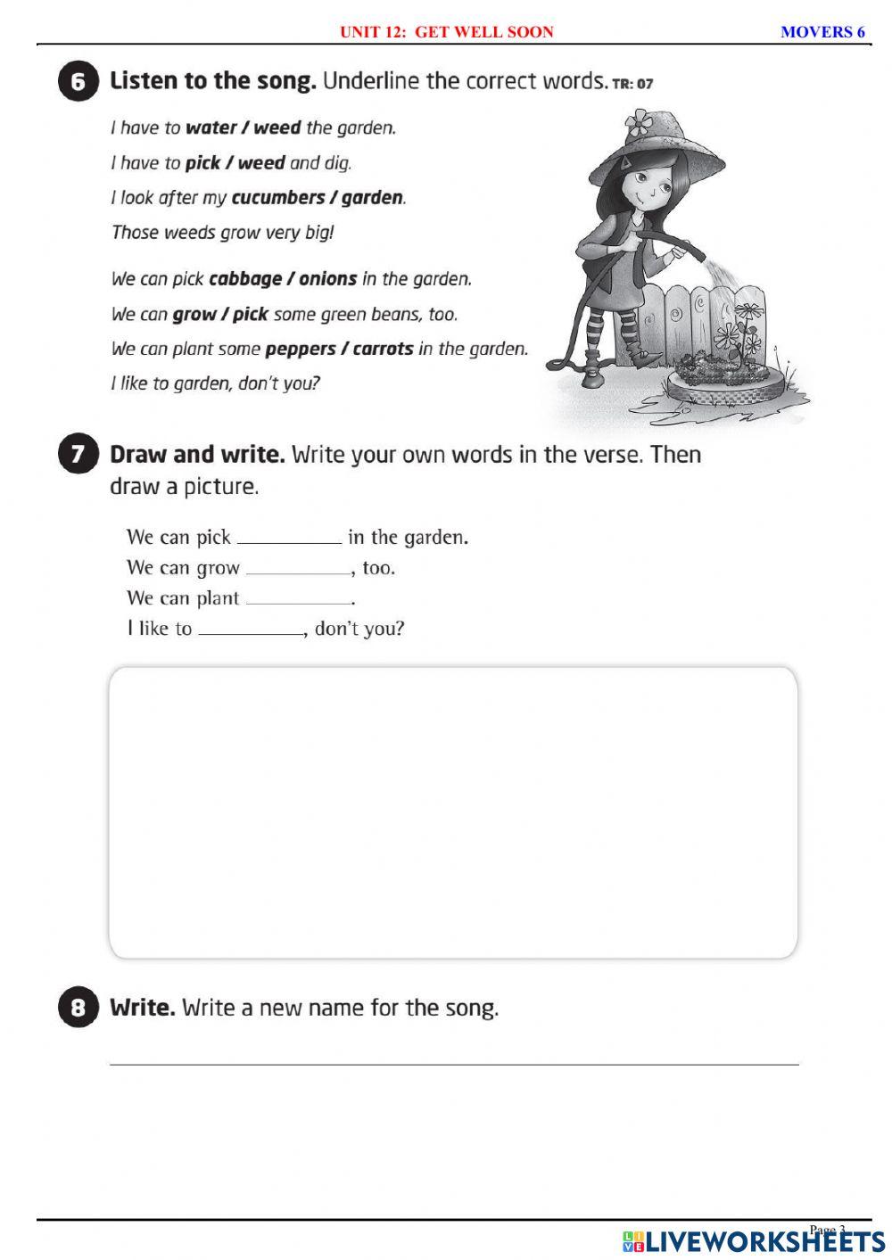 Movers 6 - U11 - Vocabulary