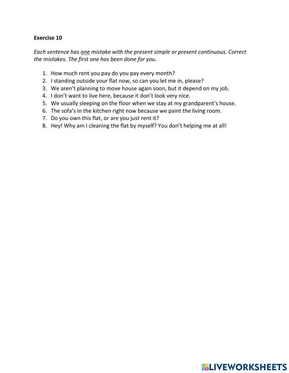 IE2, Unit 1, Vocabulary and Grammar, Exercise 10