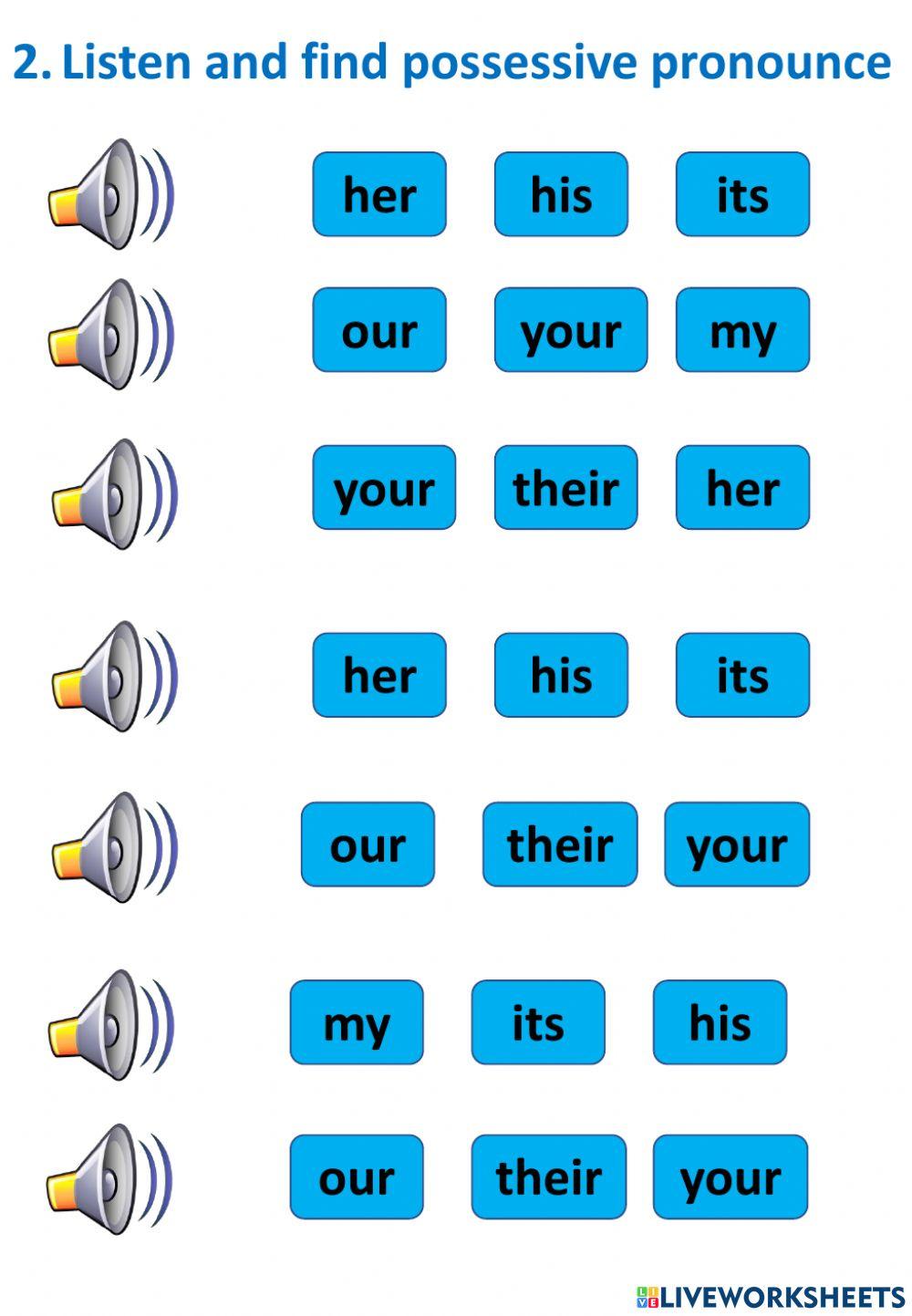 Possessive pronounce