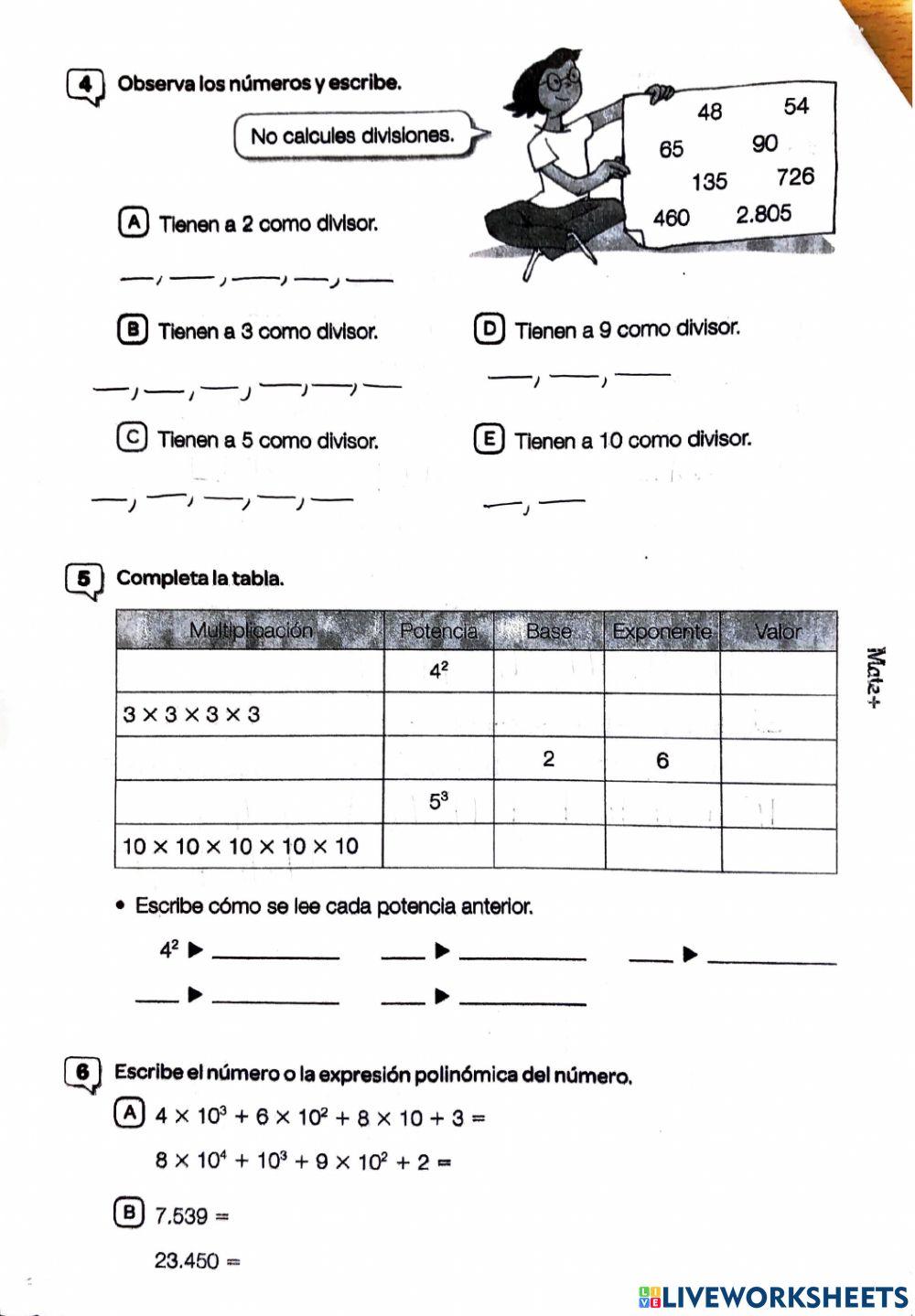 Múltiplos y divisores, MCM y MCD