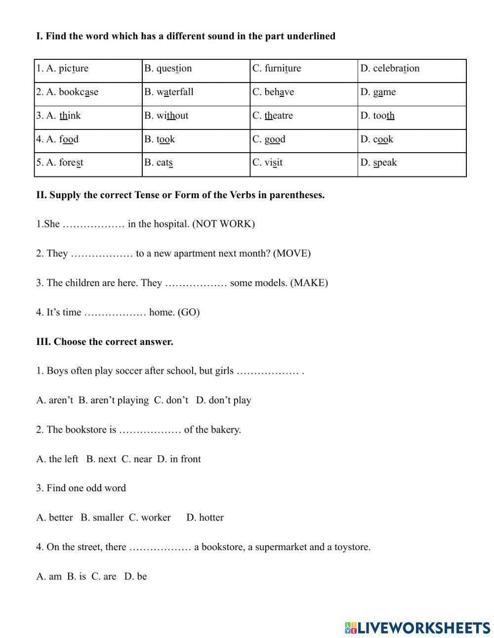 Đề thi Kỳ 1 lop 6