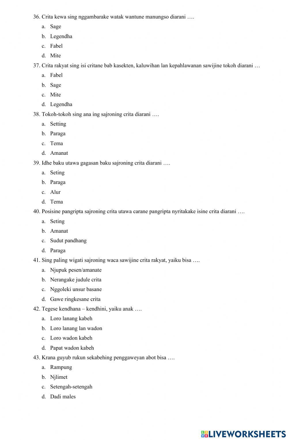 Soal PAS Ganjil BHS Jawa 2022-2023