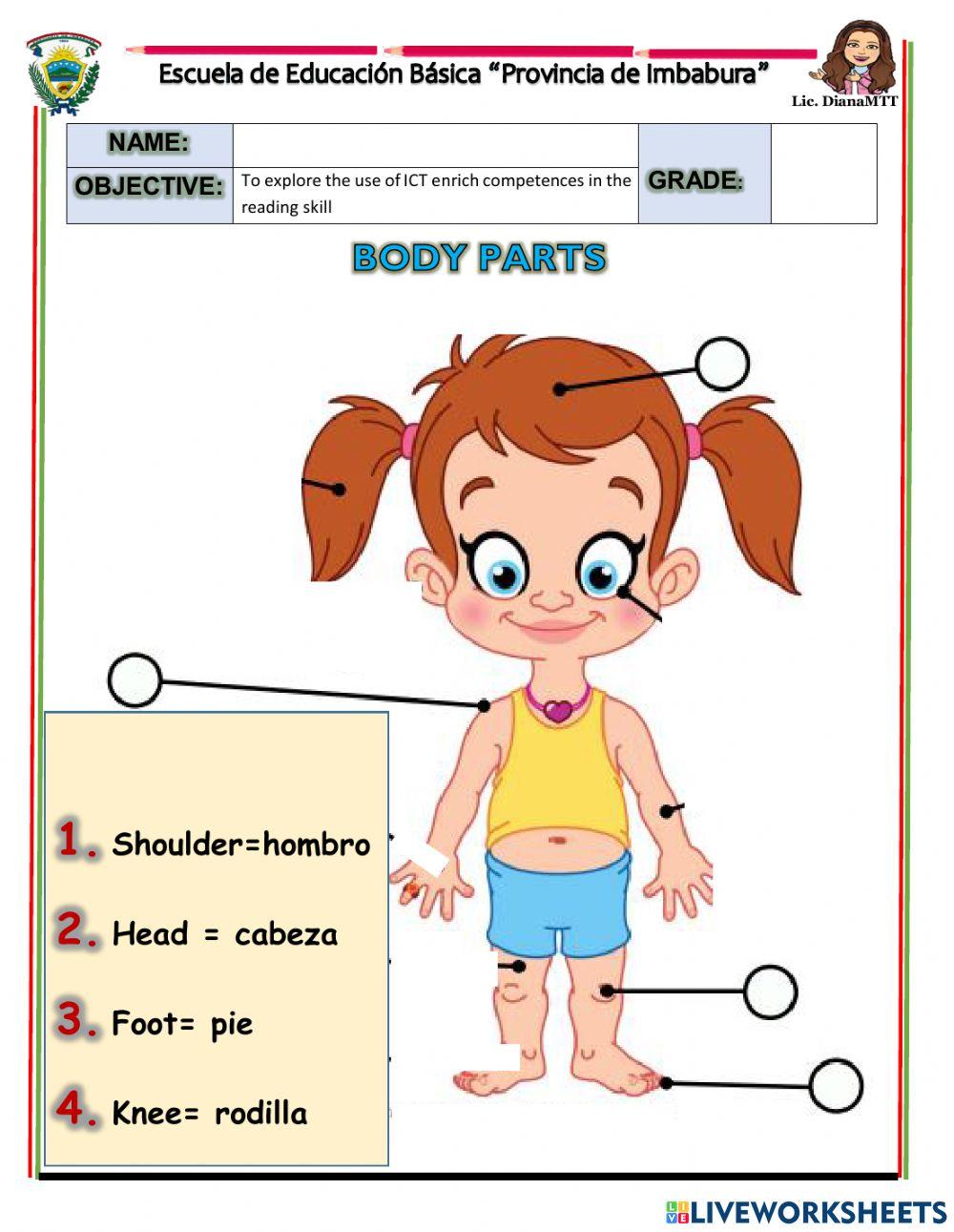 Body Parts in Spanish: Games and Activities for Learning Them, image size:1000x1291