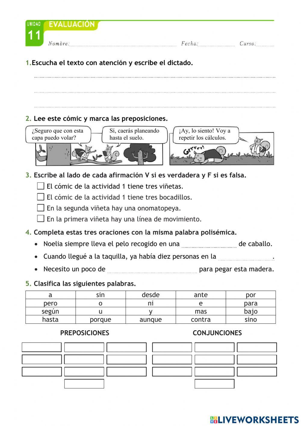 Prueba Tema 11 Lengua