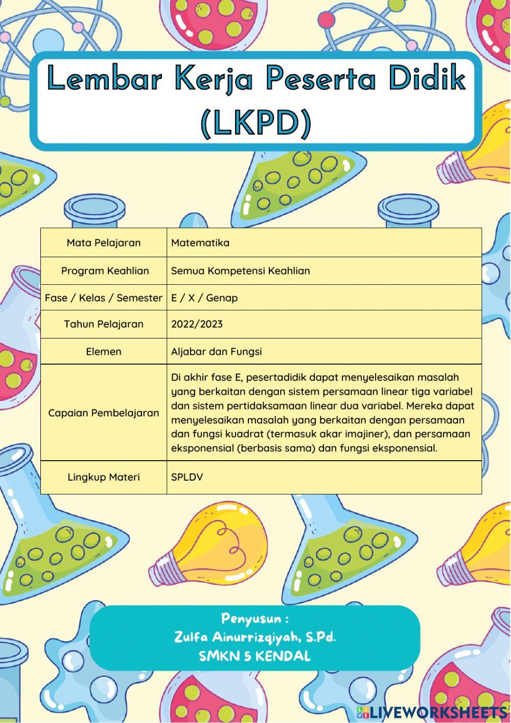 E-lkpd spldv metode gabungan kelas x smk