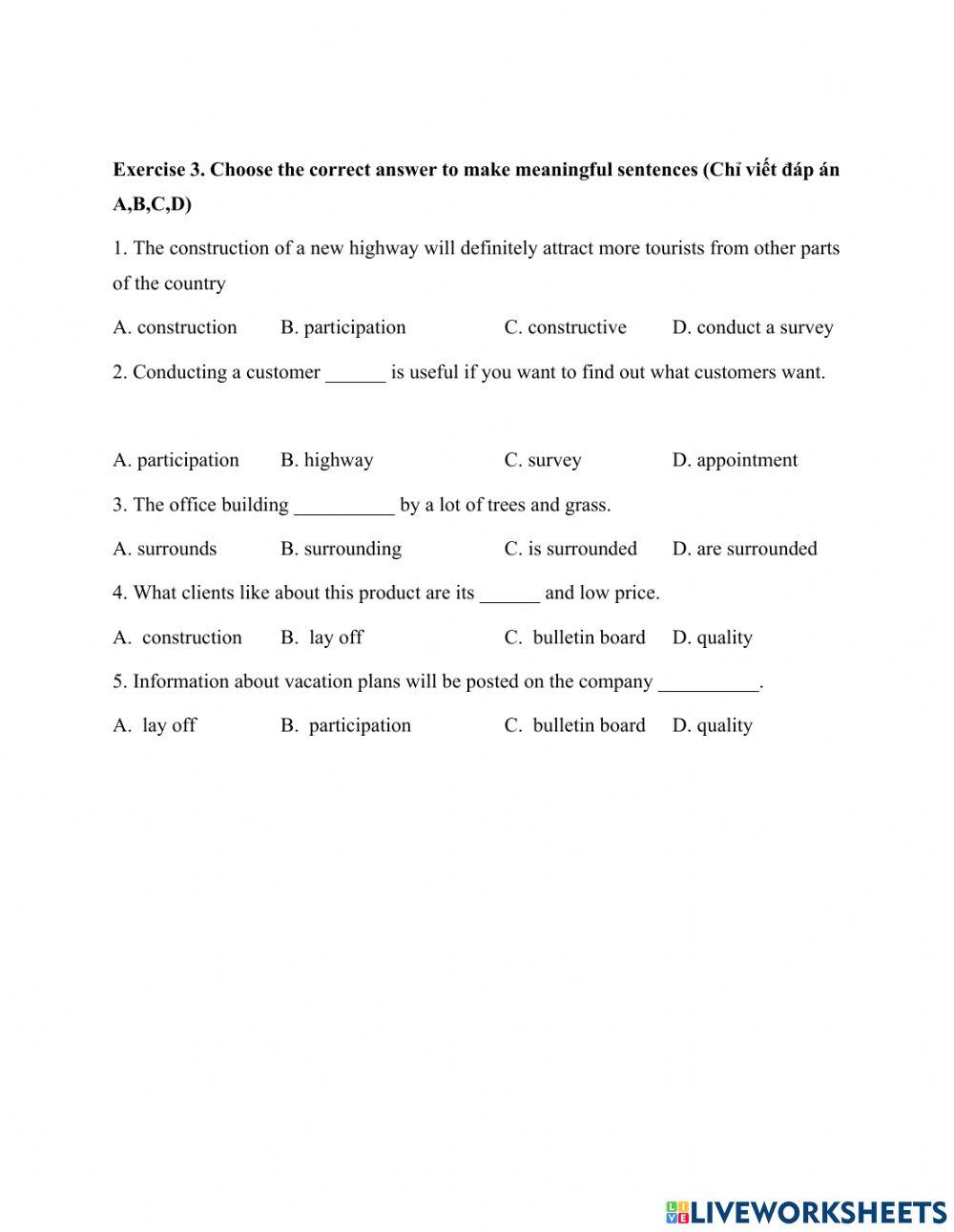 Toeic a-vocab test 1