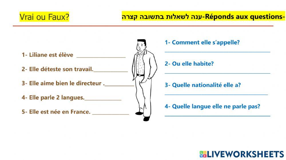 Revision verbes et negation
