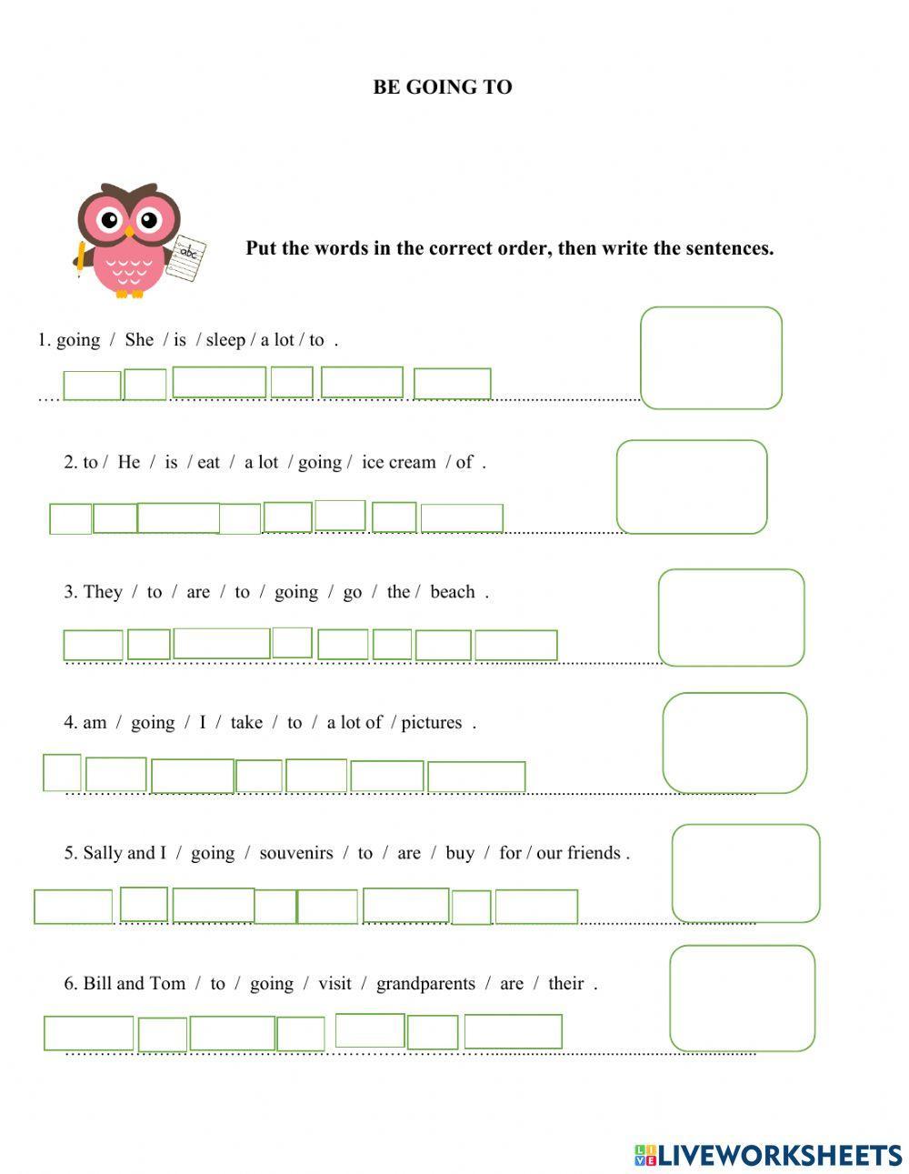 Be going to - holiday plans