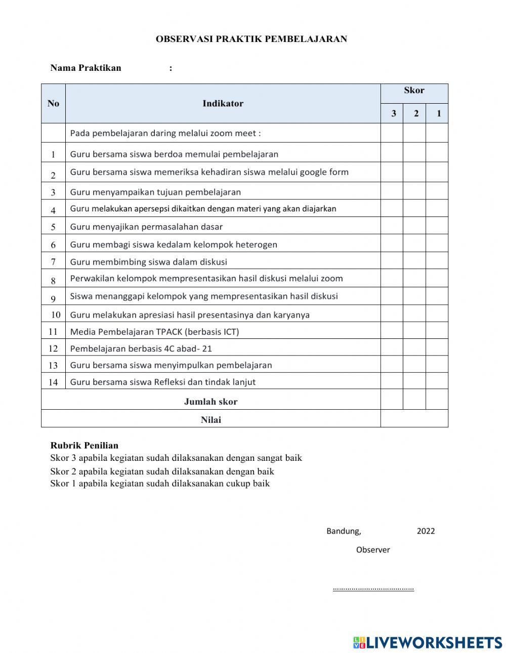 Pedoman wawancara aksi 4