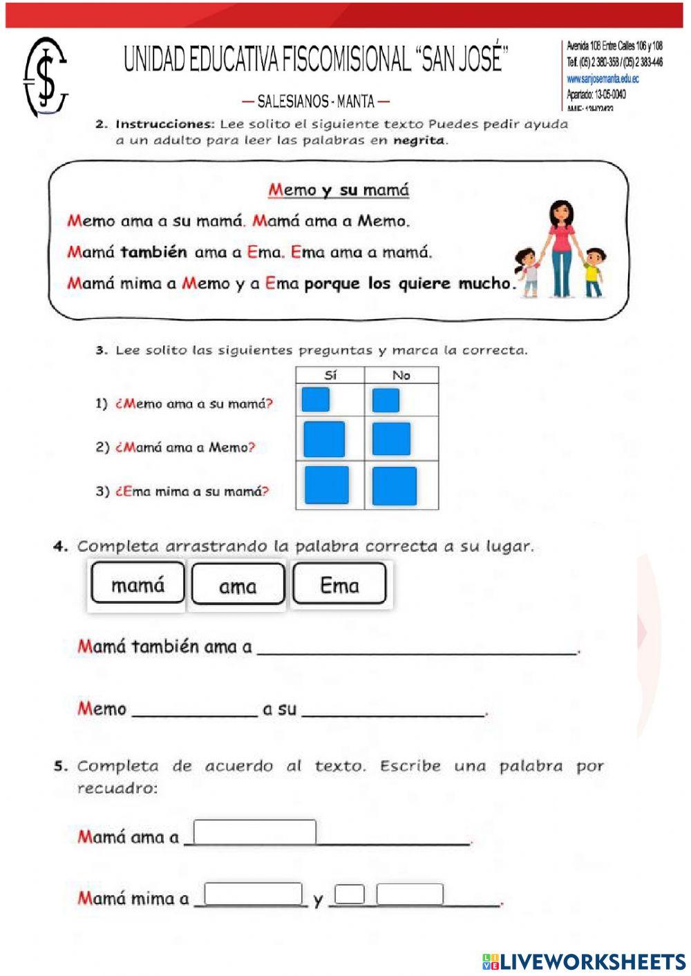 Lectura y comprensión