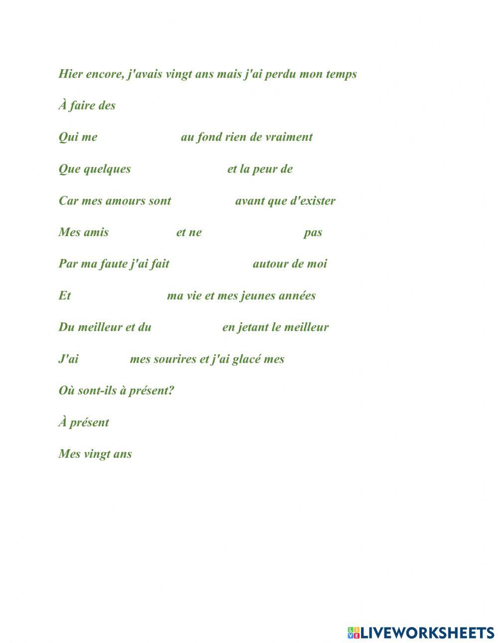 Hier Encore, Aznavour