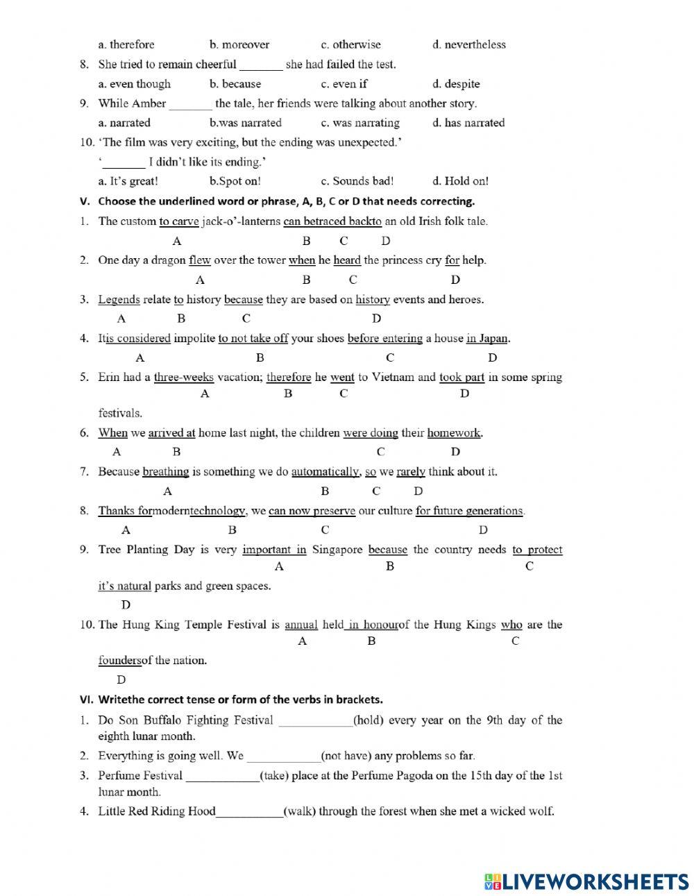 LOP 8- test yourself 2