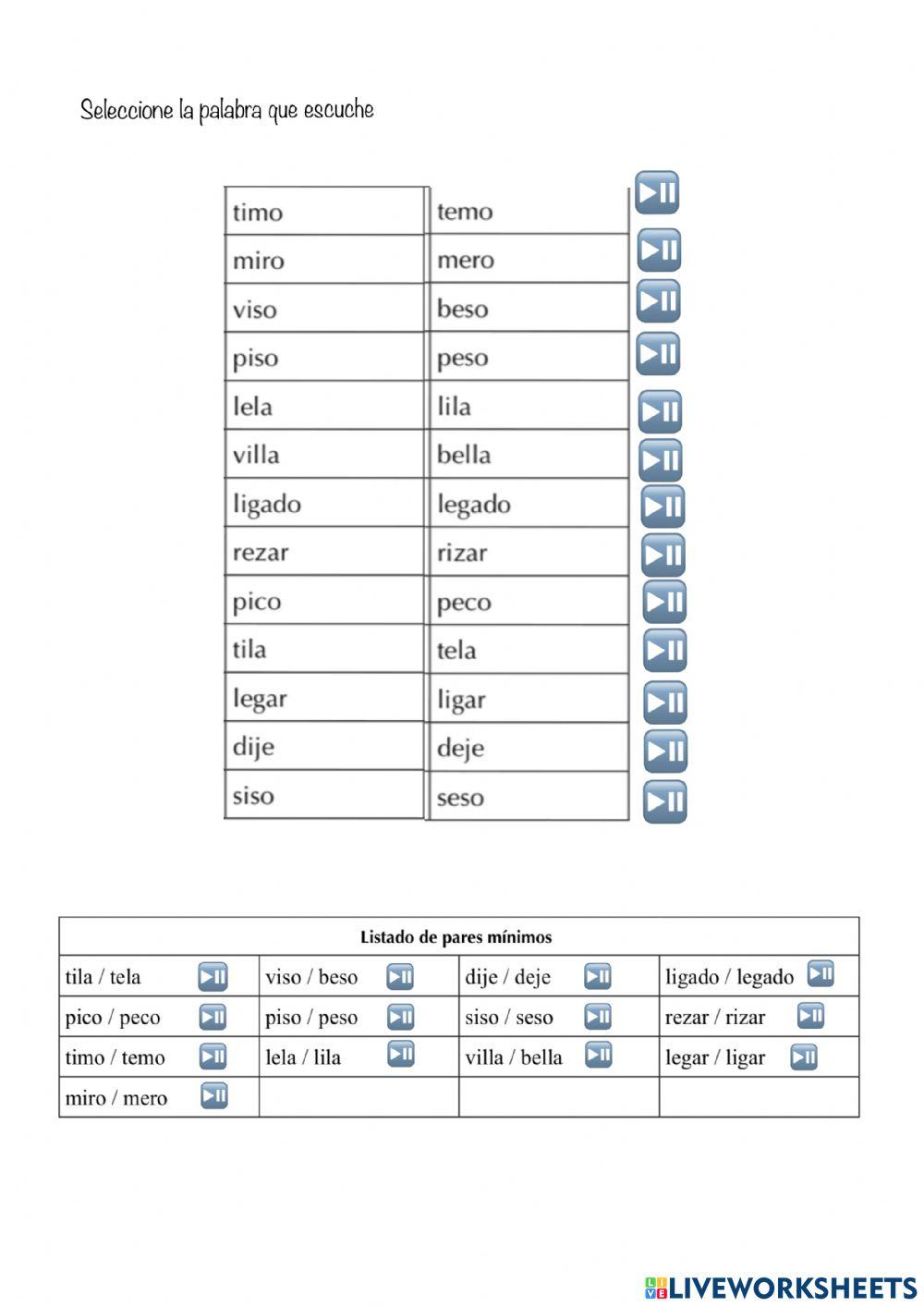 Conciencia fonológica (pares mínimos, vocales)