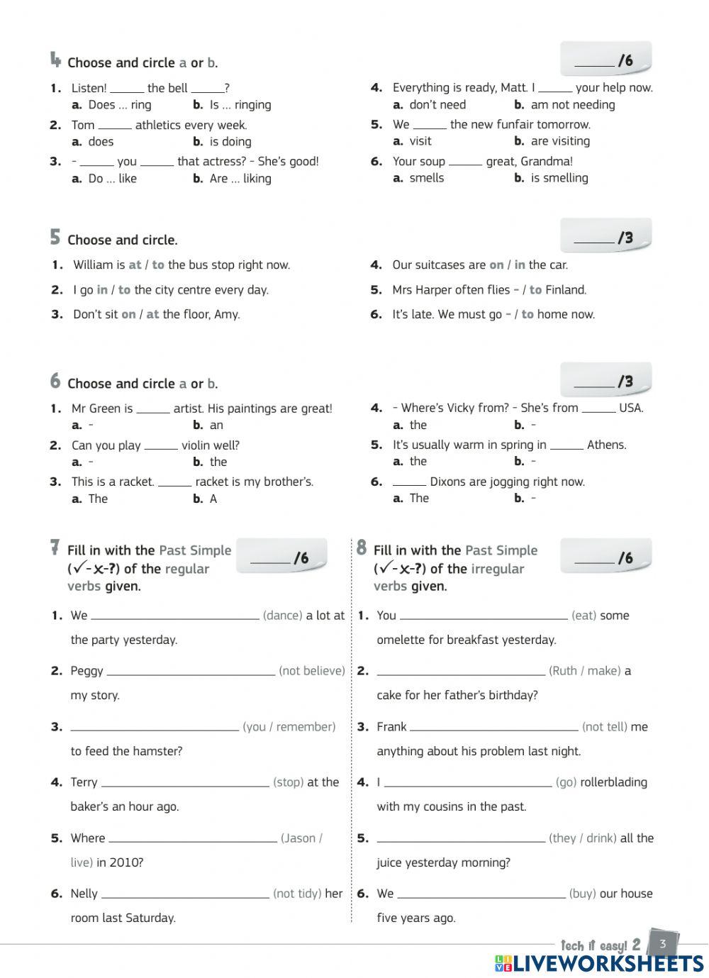Tech it easy 2-Term Test 1