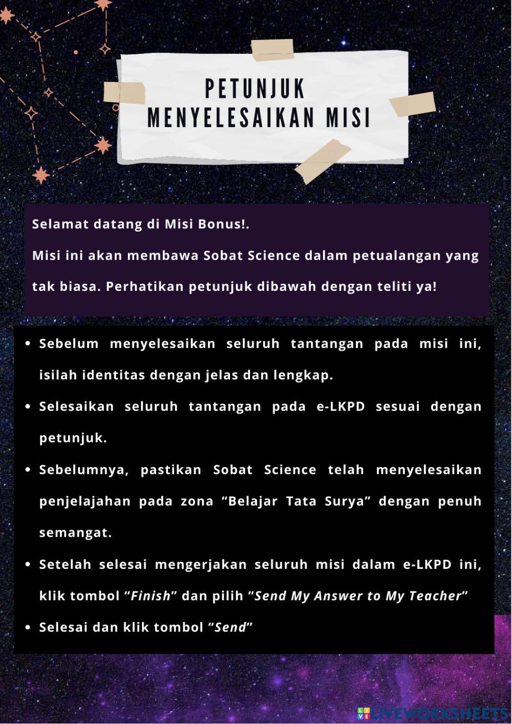 Misi Extra: LKPD Bumi dan Tata Surya