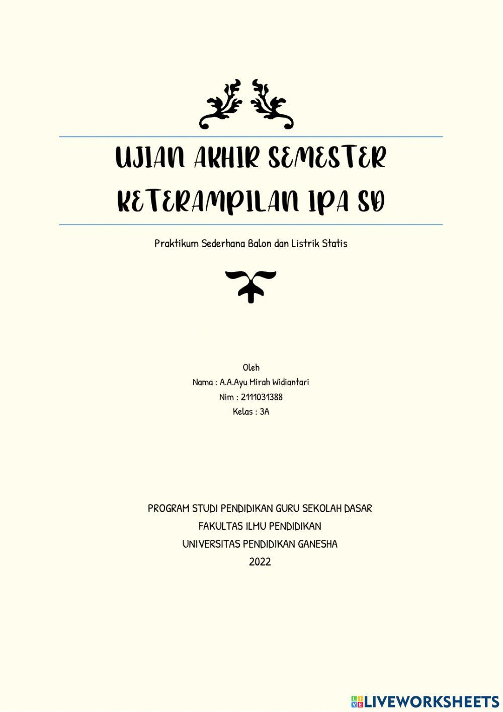Praktikum sederhana balon dan listrik statis