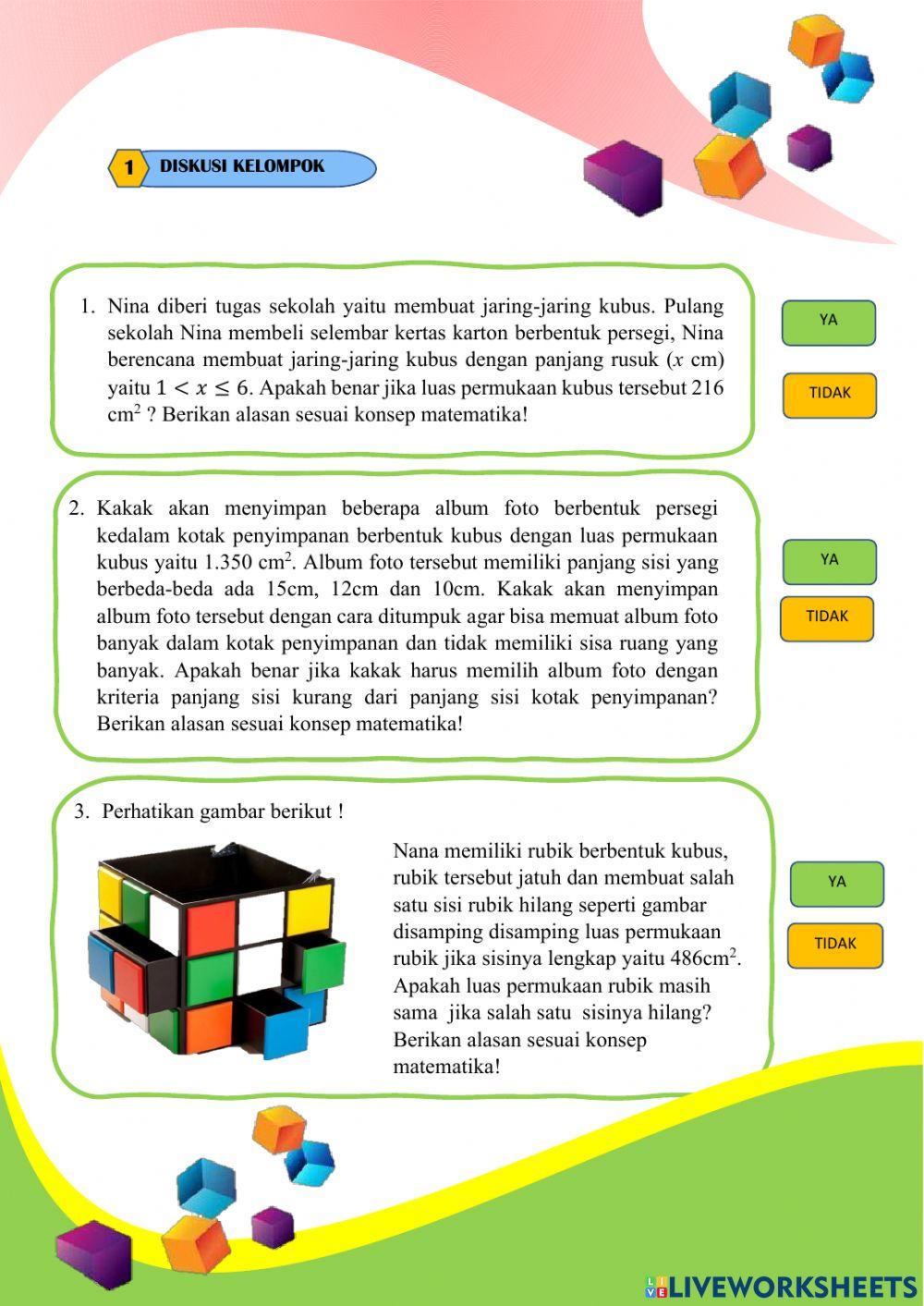 Unsur dan luas kubus