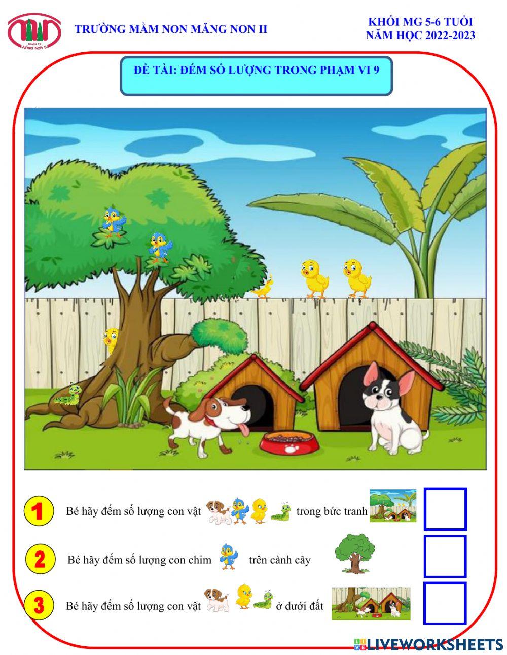 Đếm số lượng trong phạm vi 9