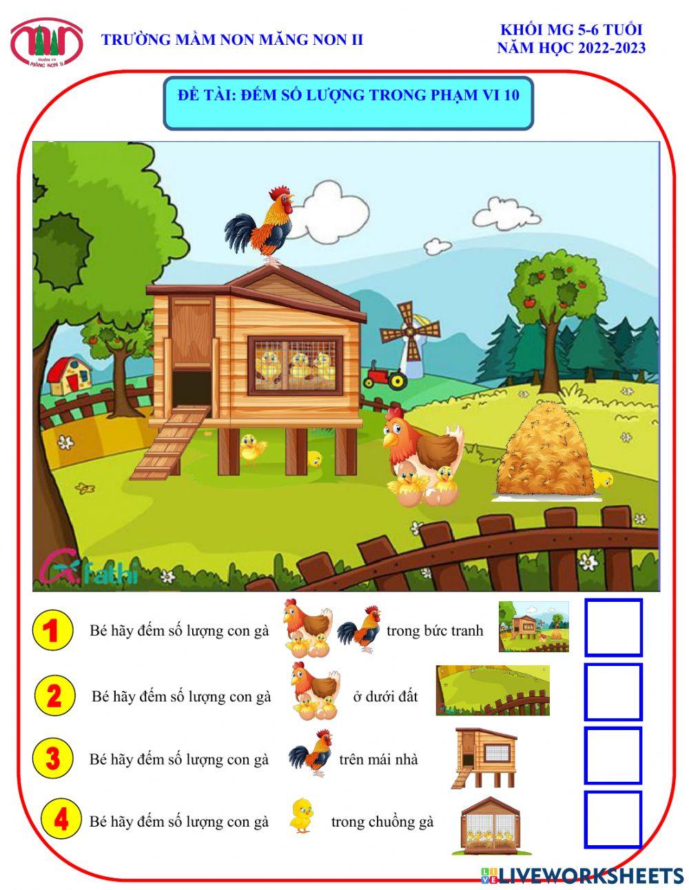 Đếm số lượng trong phạm vi 10