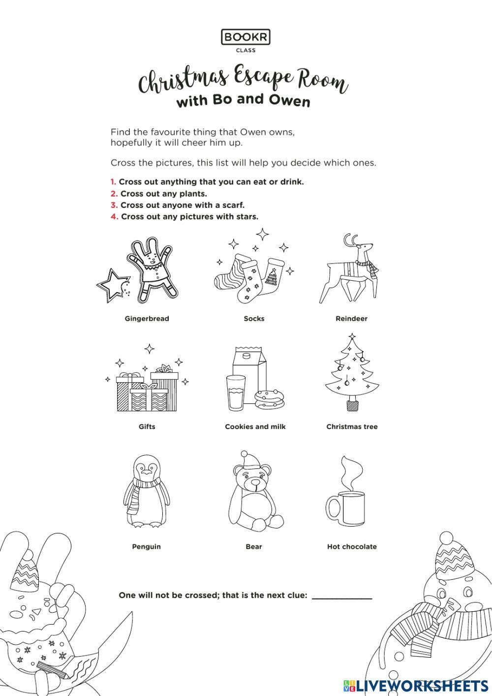 Book R Class Christmas Escape Room puzzle 7!