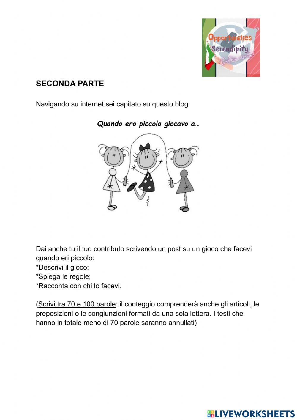 Esame finale, prova scrivere