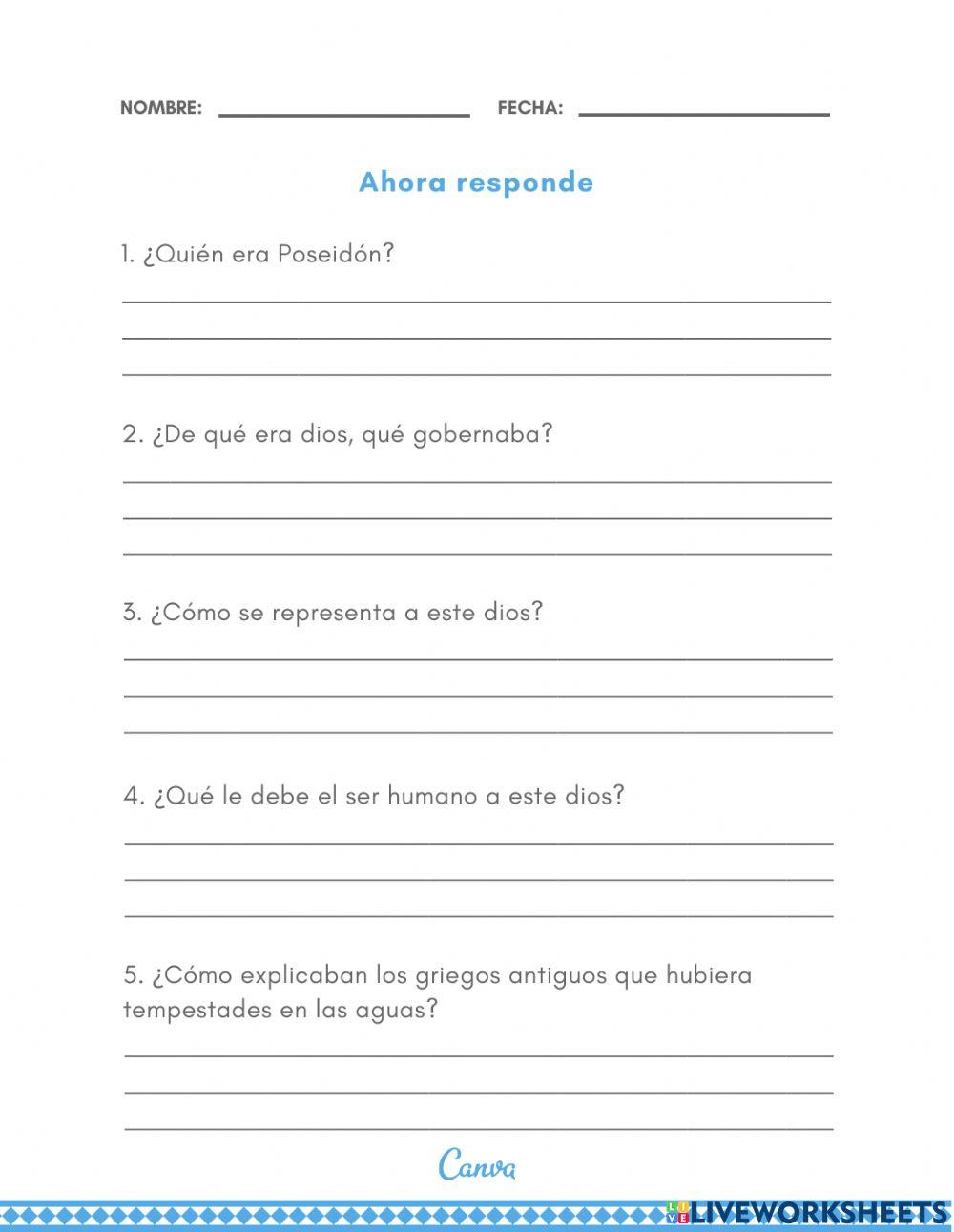 Poseidón: Ejercicio de Lectura Inferencial