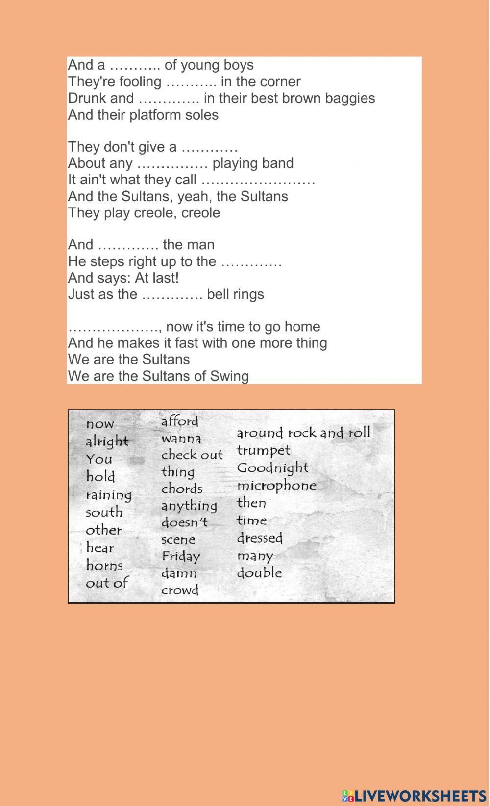 Sultans of swing - listening