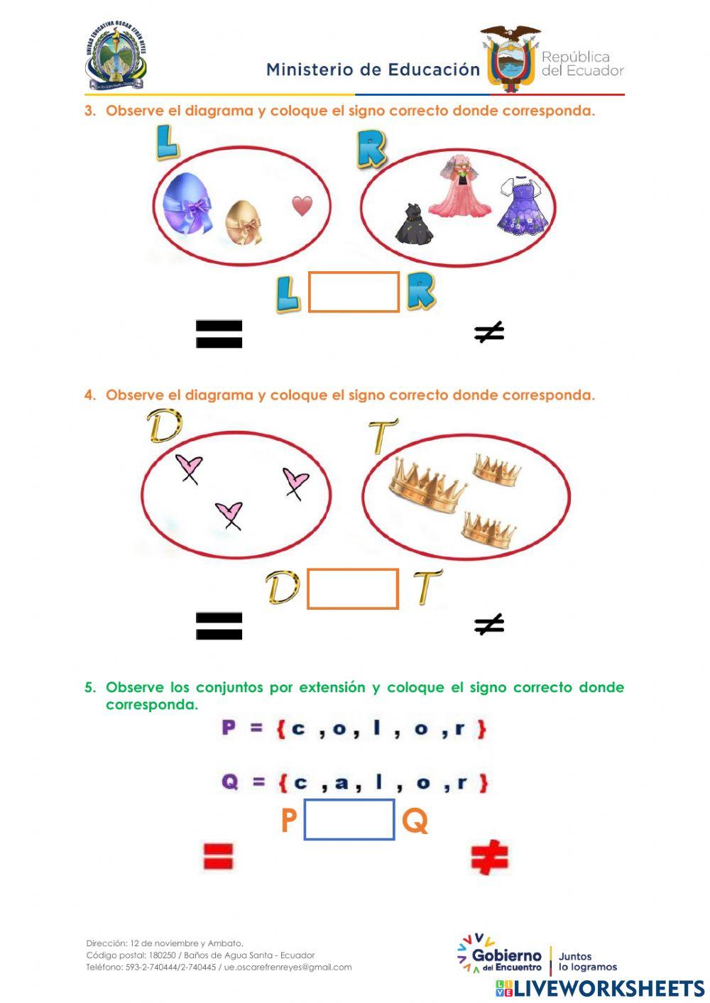 Igualdad de conjuntos