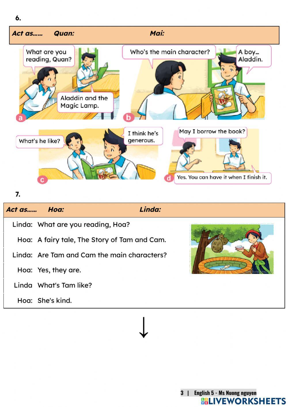 E5U8 (speaking) WHAT ARE YOU READING? (P1) -nuongngueyen