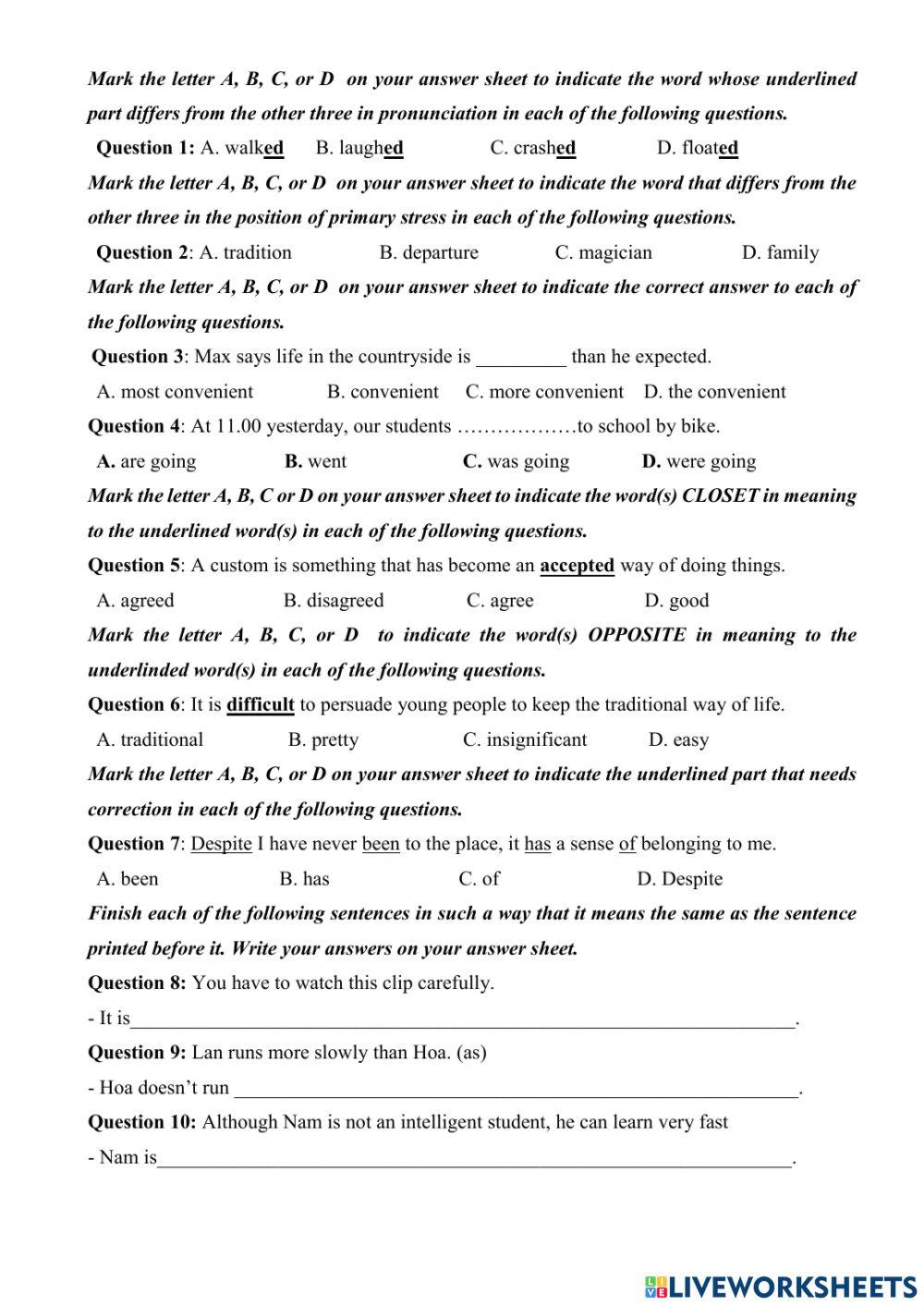 Test 15-2 E8 2,3 22-23