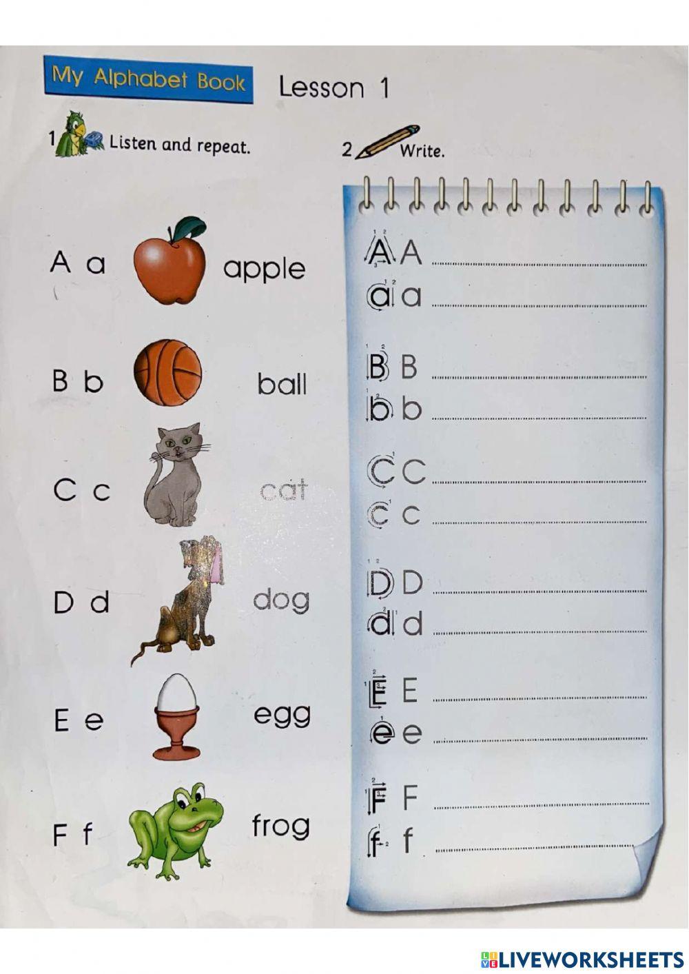 Alphabet online exercise for 1 | Live Worksheets