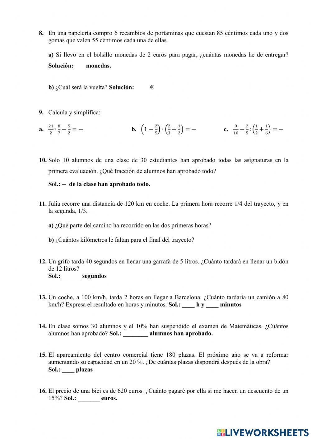 Repaso 1º ESO