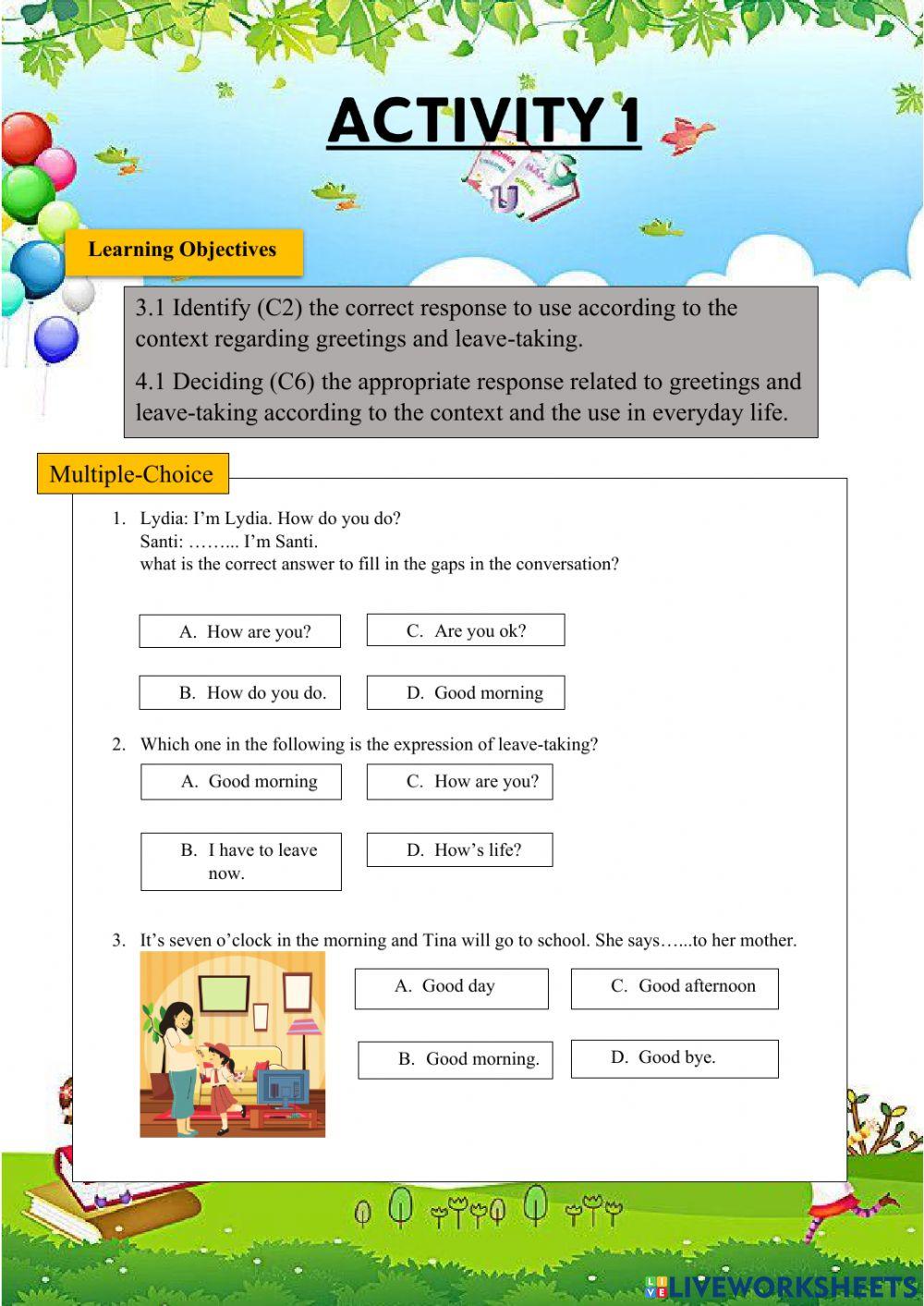 Greetings and leave-takings