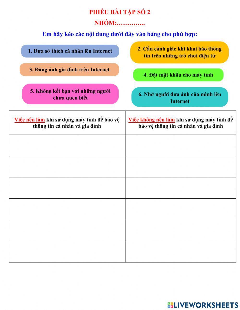 Bài 16-Tin 3-Phiếu BT2