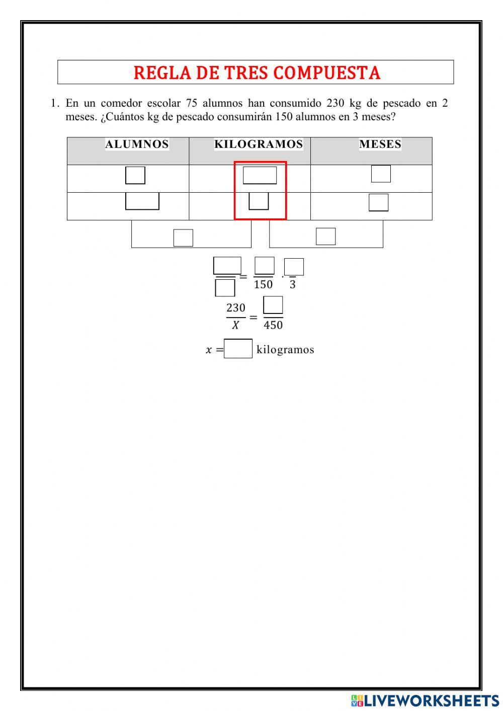 Regla de tres compuesta