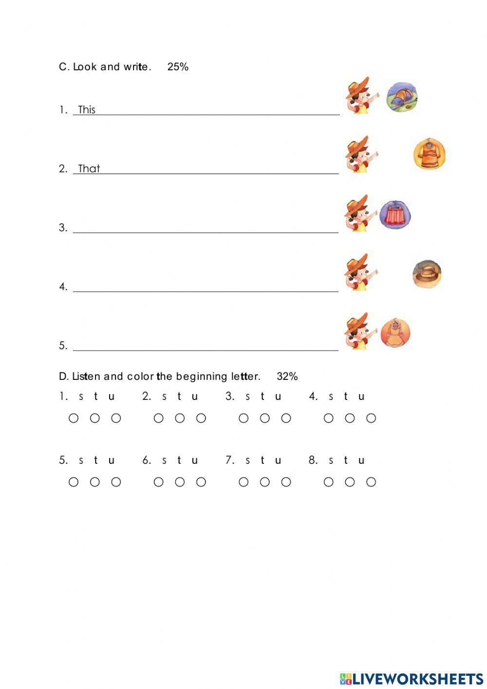 Final exam - come to live unit 4