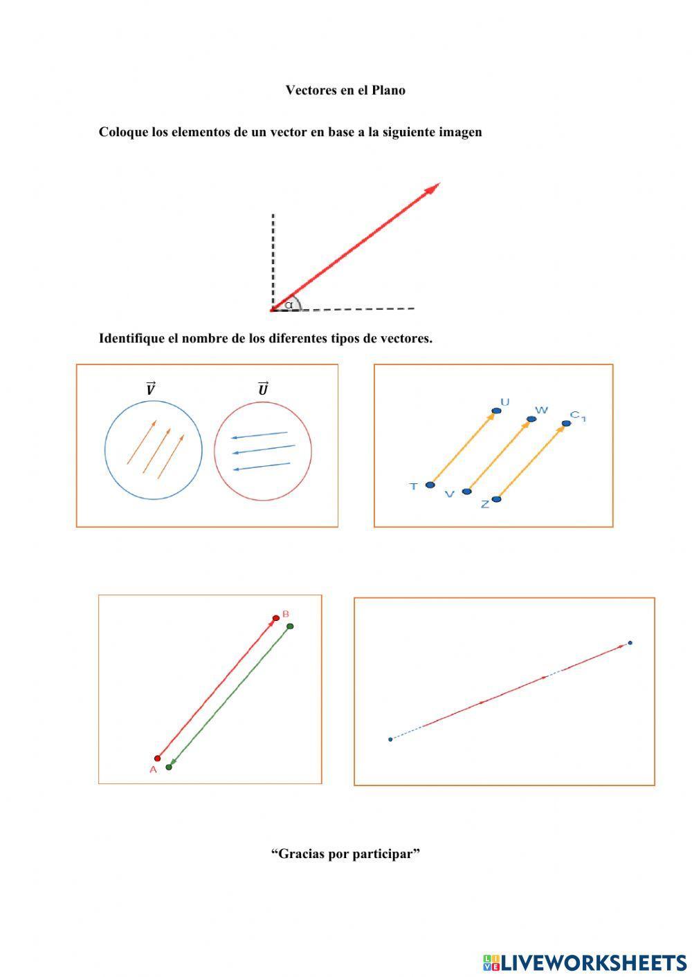 Vectores en el plano