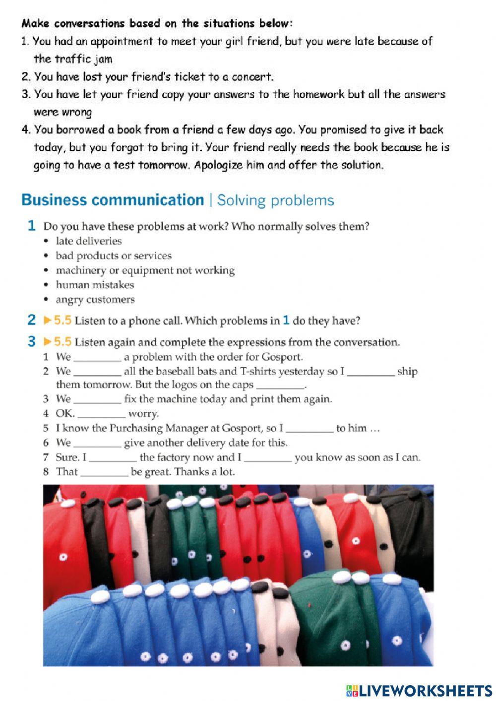 Apologizing-Solving problems