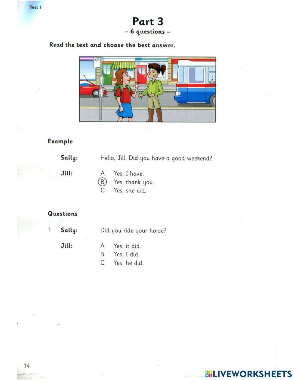 Movers 9- Test 1- Reading (P1)