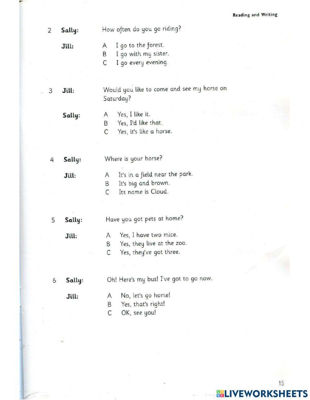 Movers 9- Test 1- Reading (P1)