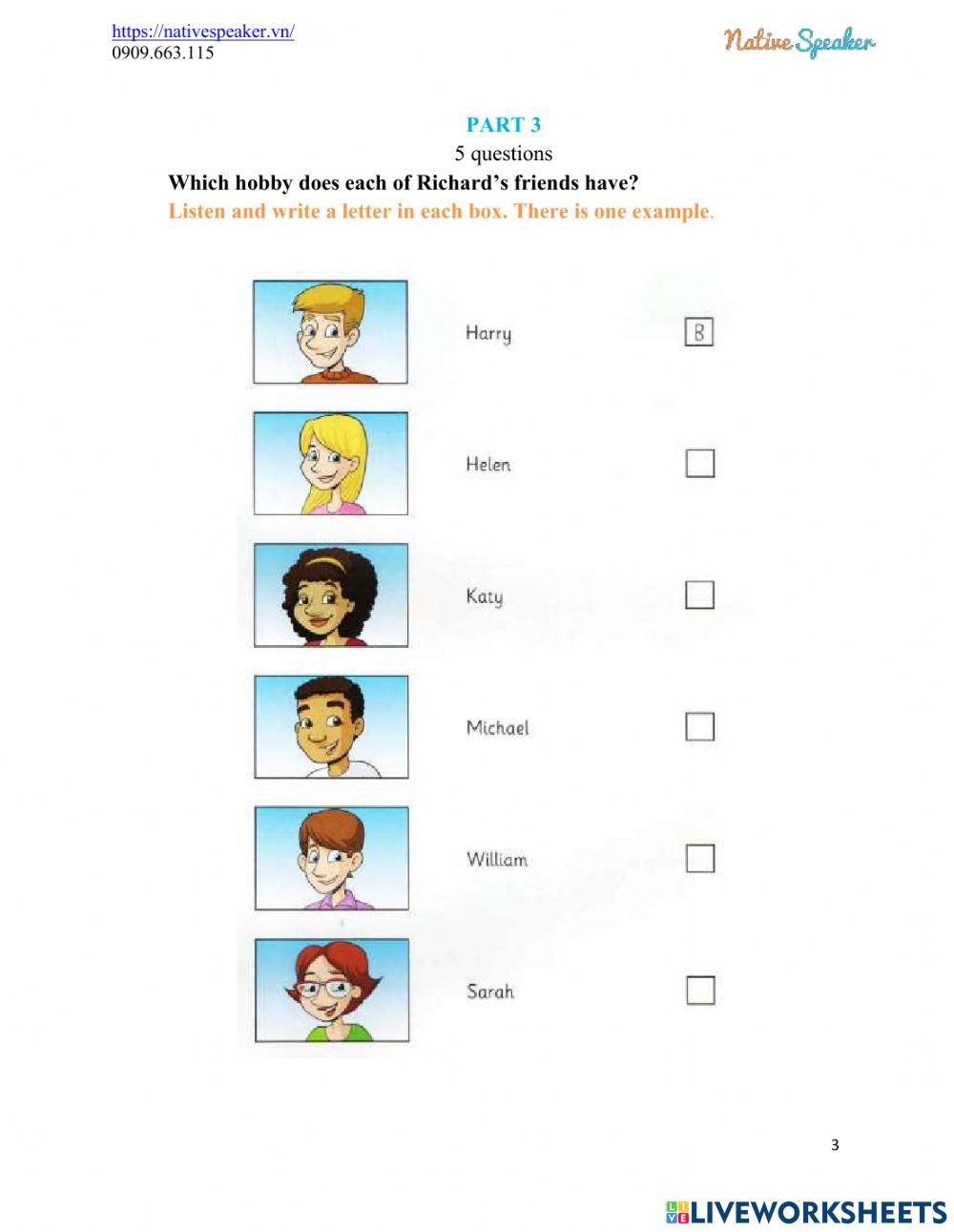 Listening test 3 practice test 3