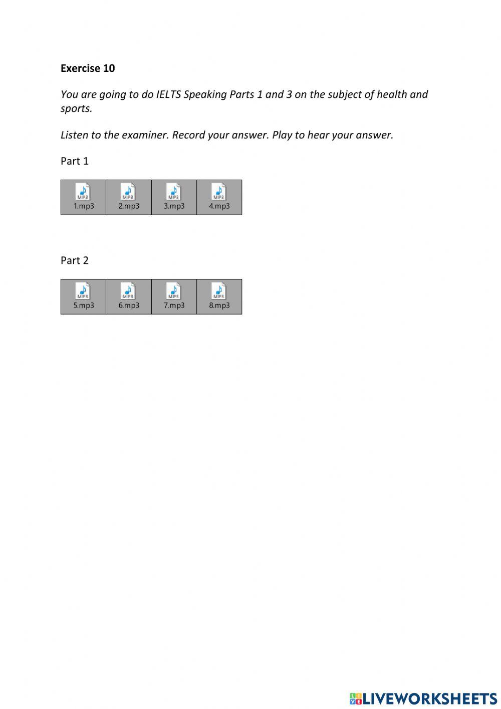 IE3, Unit 2, Speaking, Exercise 10