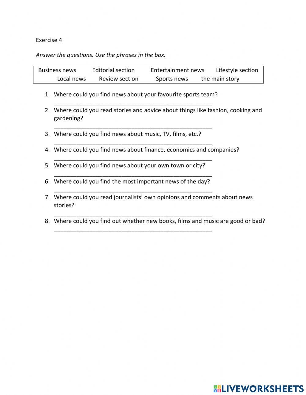 IE2, Unit 3, Vocabulary and Grammar, Exercise 4