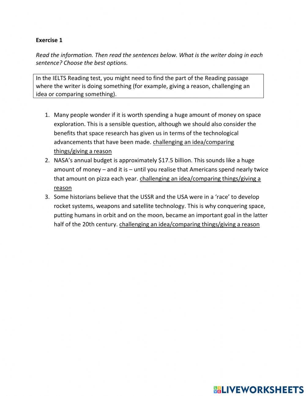 IE2, Unit 3, Reading, Exercise 1