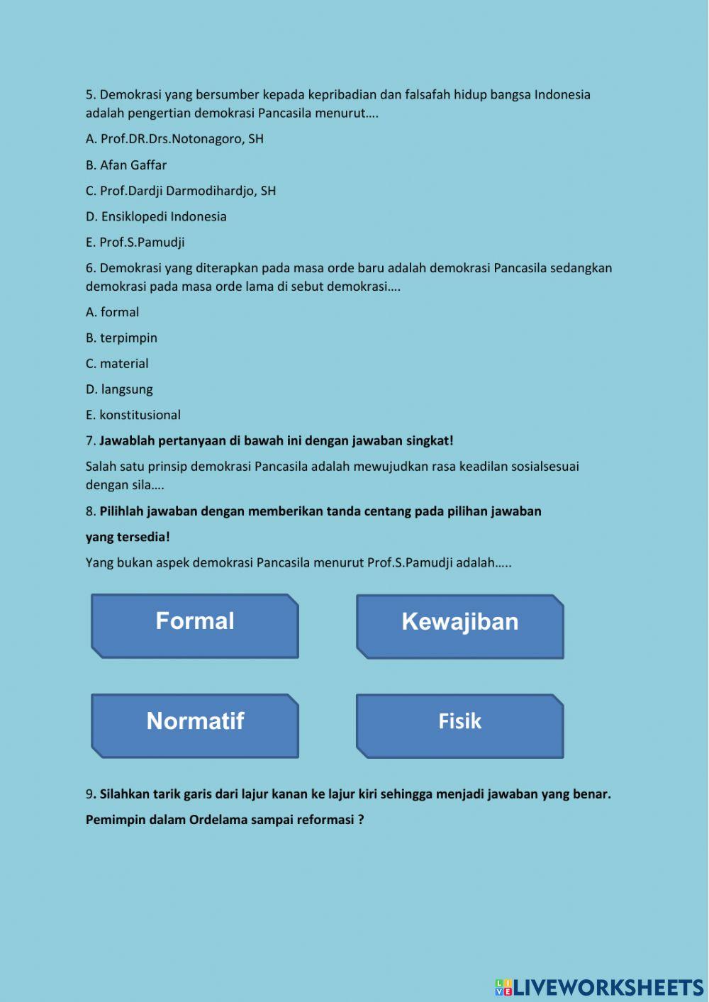 Lkpd Sistem dan Dinamika Demokrasi Pancasila