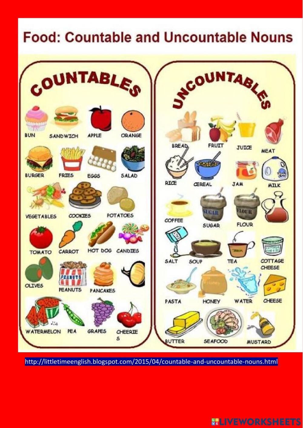 Foo: contables e incontables Foo: contables e incontables
