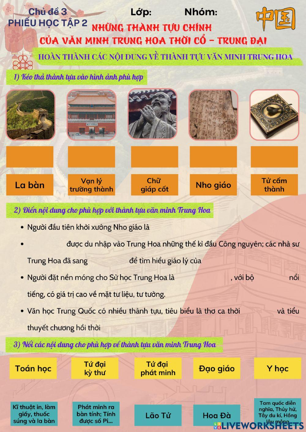 PHT Chủ đề 3-Trung Hoa thời cổ - trung đại