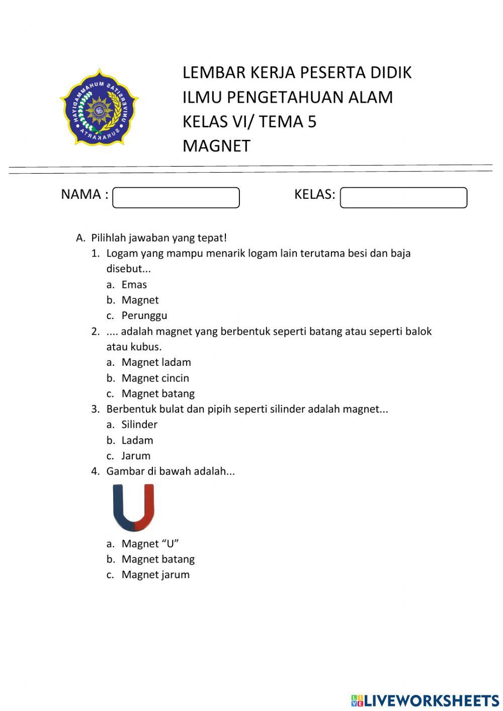Kelas 6 Tema 5 Sub Tema 1 IPA