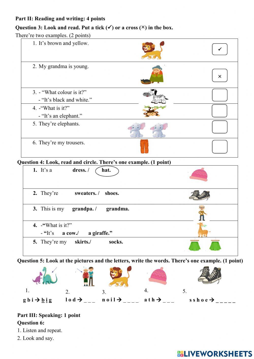 Đề kiểm tra thử học kỳ 1 - Test 1